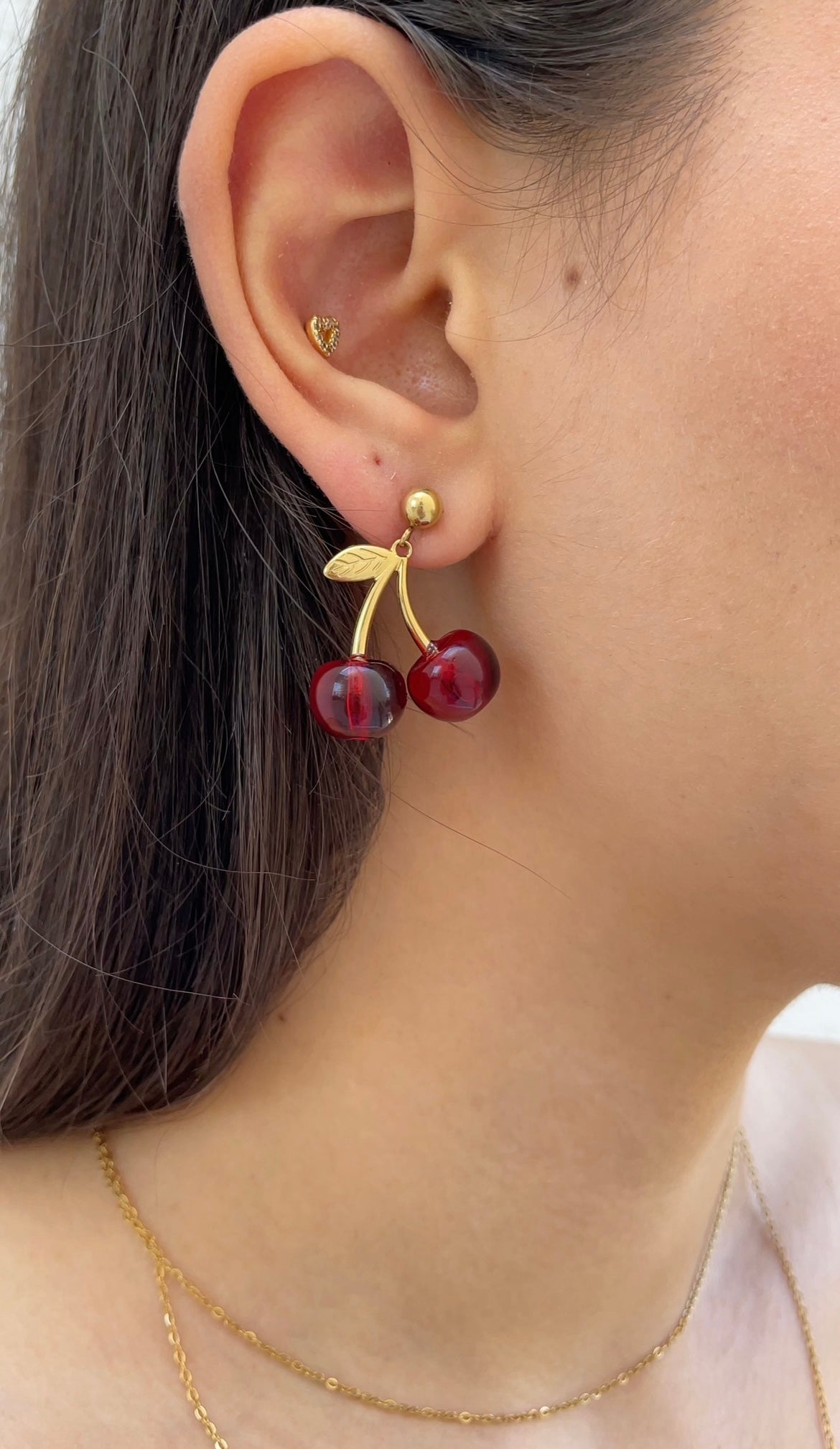 Boucles D'Oreilles Mini Cherry