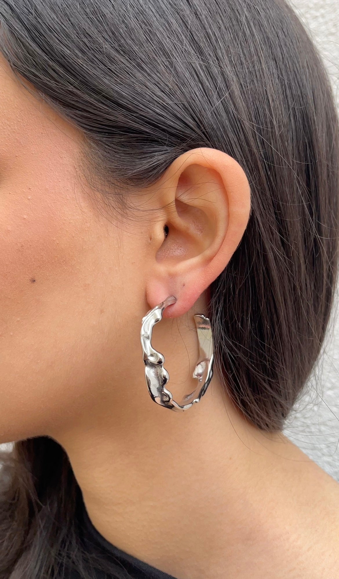 Boucles D'Oreilles Melted Hoops
