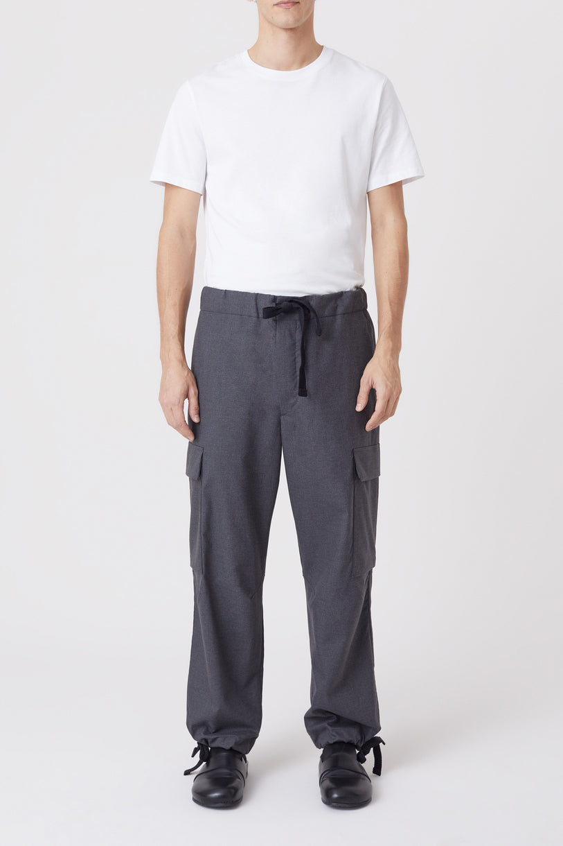 Pantalon Freeport Wide - Dark Grey Melange - Homme