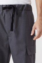 Pantalon Freeport Wide - Dark Grey Melange - Homme