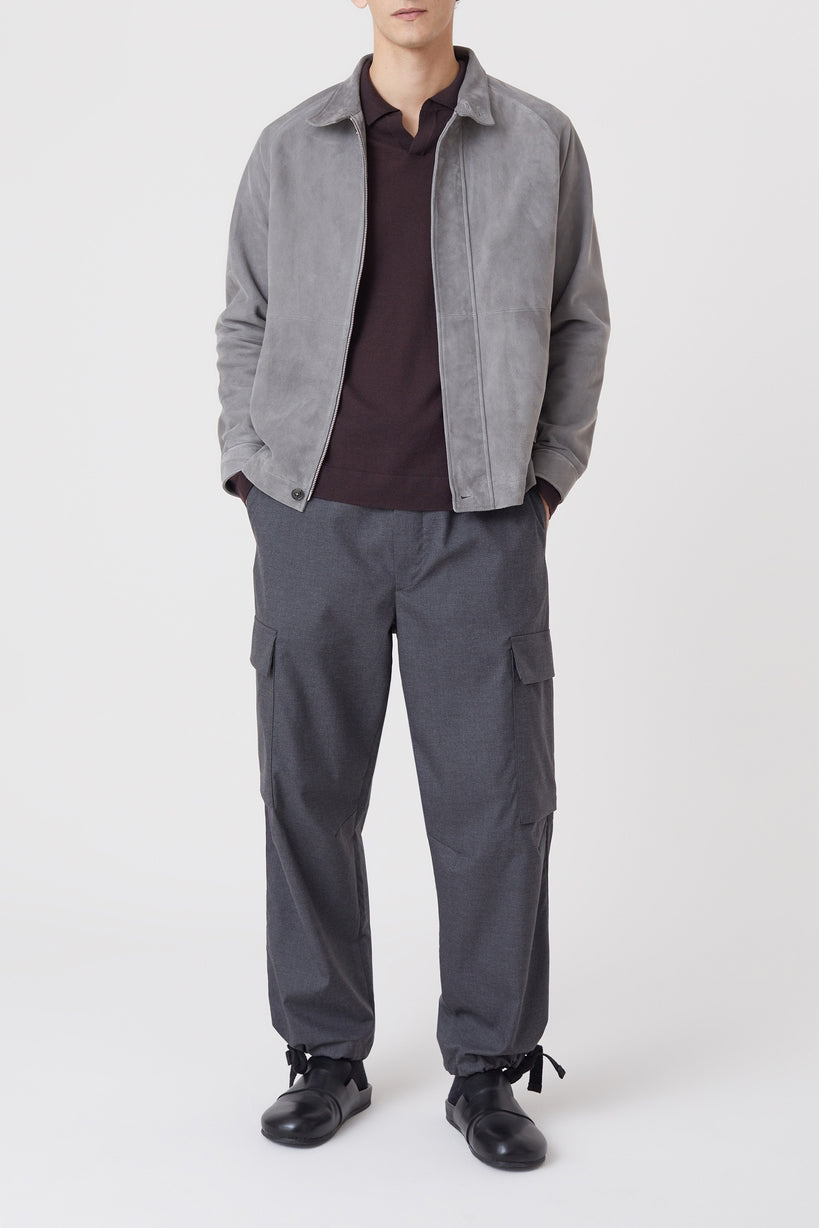 Pantalon Freeport Wide - Dark Grey Melange - Homme
