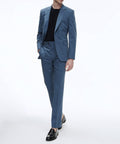 Fursac - Costume En Coton Sablé Bleu Clair