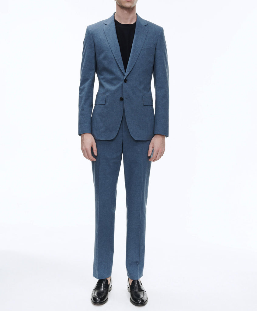 Fursac - Costume En Coton Sablé Bleu Clair