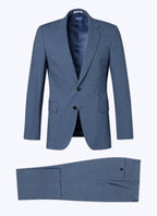 Fursac - Costume En Coton Sablé Bleu Clair