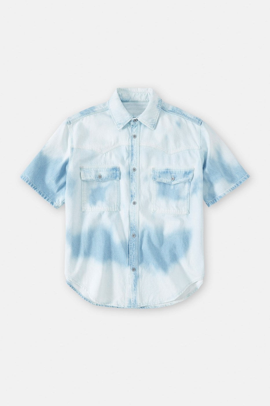 Chemise Western À Manche Courtes - Light Blue - Homme