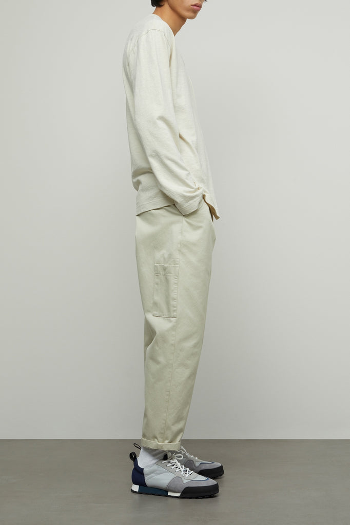 Closed - T-Shirt Long Sleeve Crew Neck - Antique White - Homme