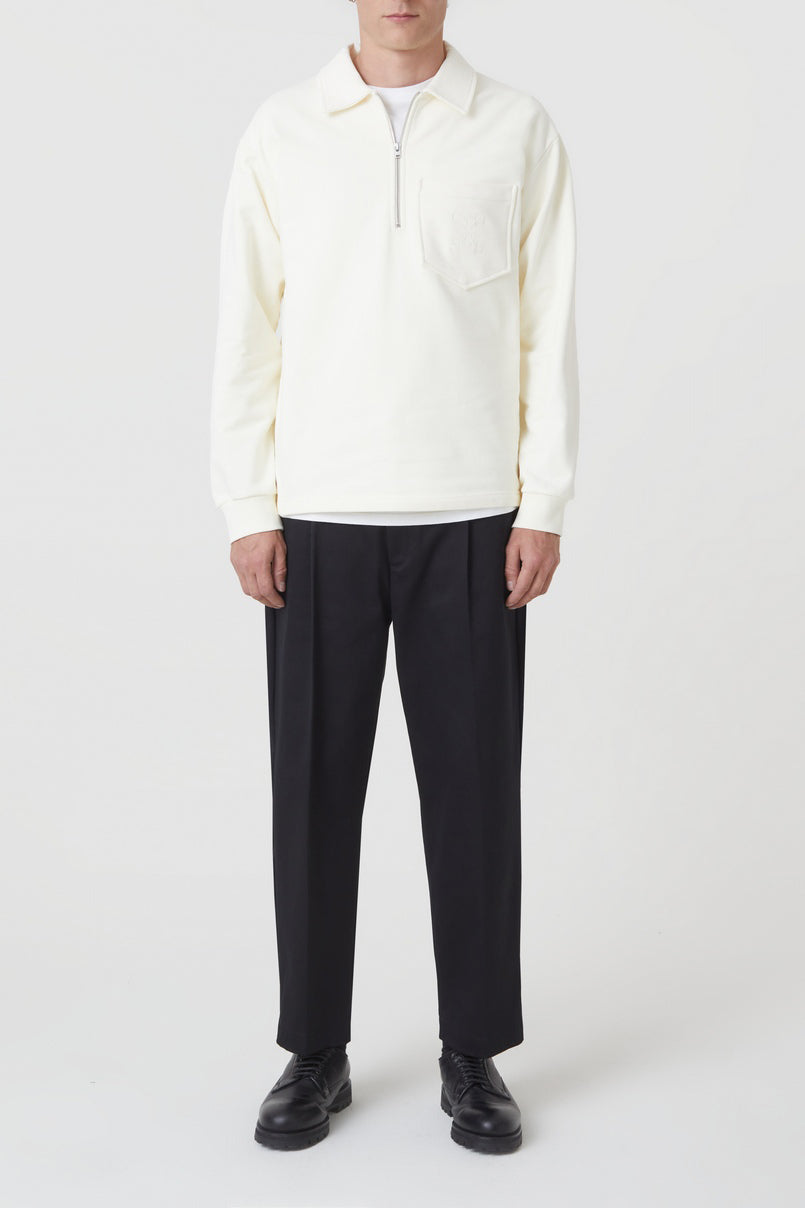 T-Shirts Zip-Up Polo - Black - Homme