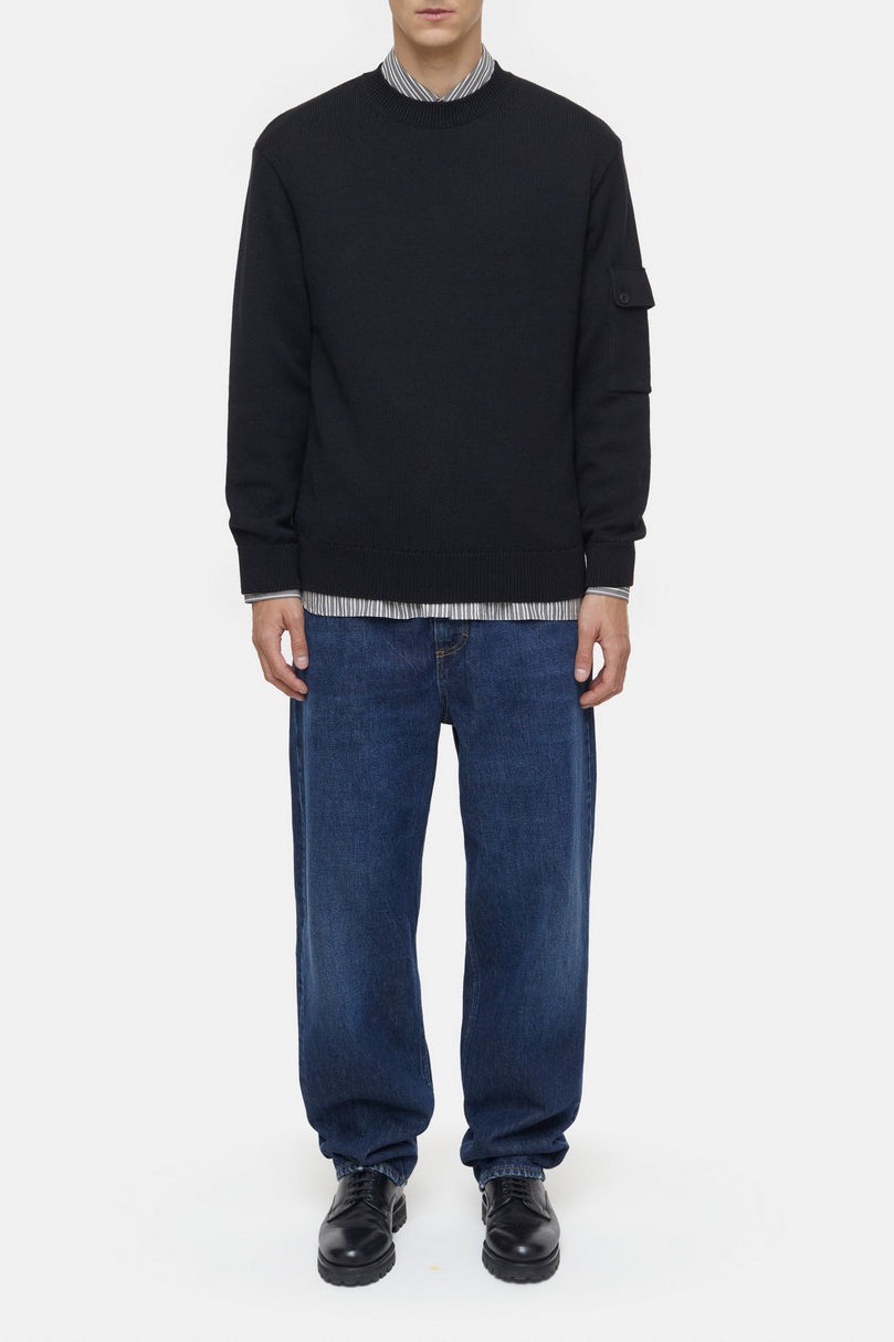 Crewneck Jumper - Black - Homme