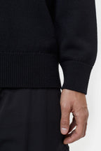 V Neck Jumper - Black - Homme