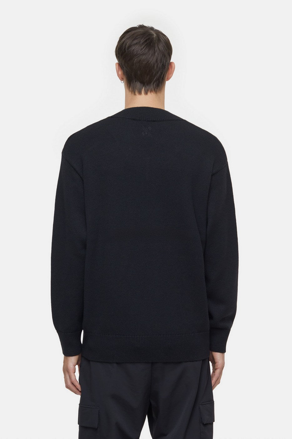 V Neck Jumper - Black - Homme