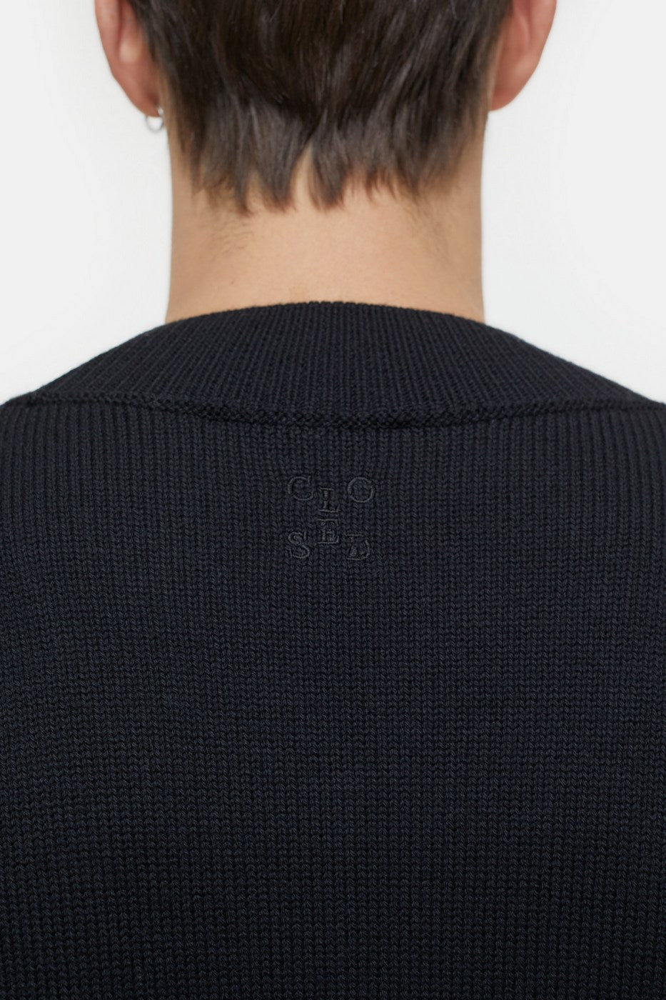 V Neck Jumper - Black - Homme