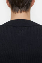 V Neck Jumper - Black - Homme