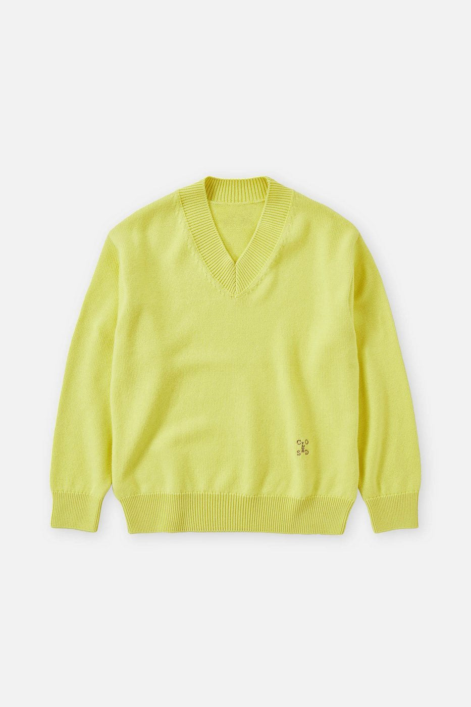V Neck Jumper - Primary Yellow - Homme