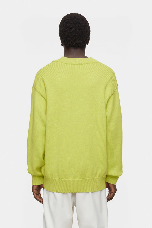 V Neck Jumper - Primary Yellow - Homme