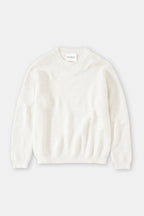 V-Neck Long Sleeve Polo - Vanilla Cream - Homme