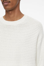 V-Neck Long Sleeve Polo - Vanilla Cream - Homme