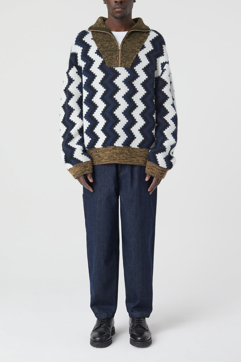 Half-Zip Jumper - Smokey Blue - Homme