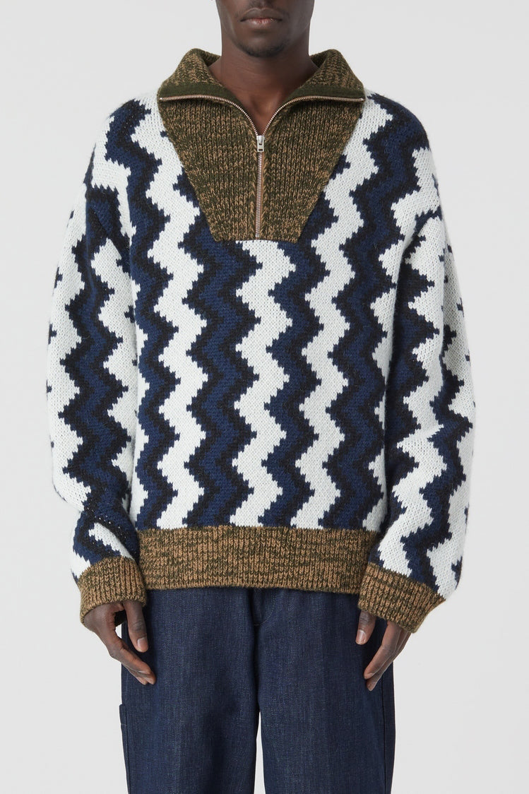 Half-Zip Jumper - Smokey Blue - Homme