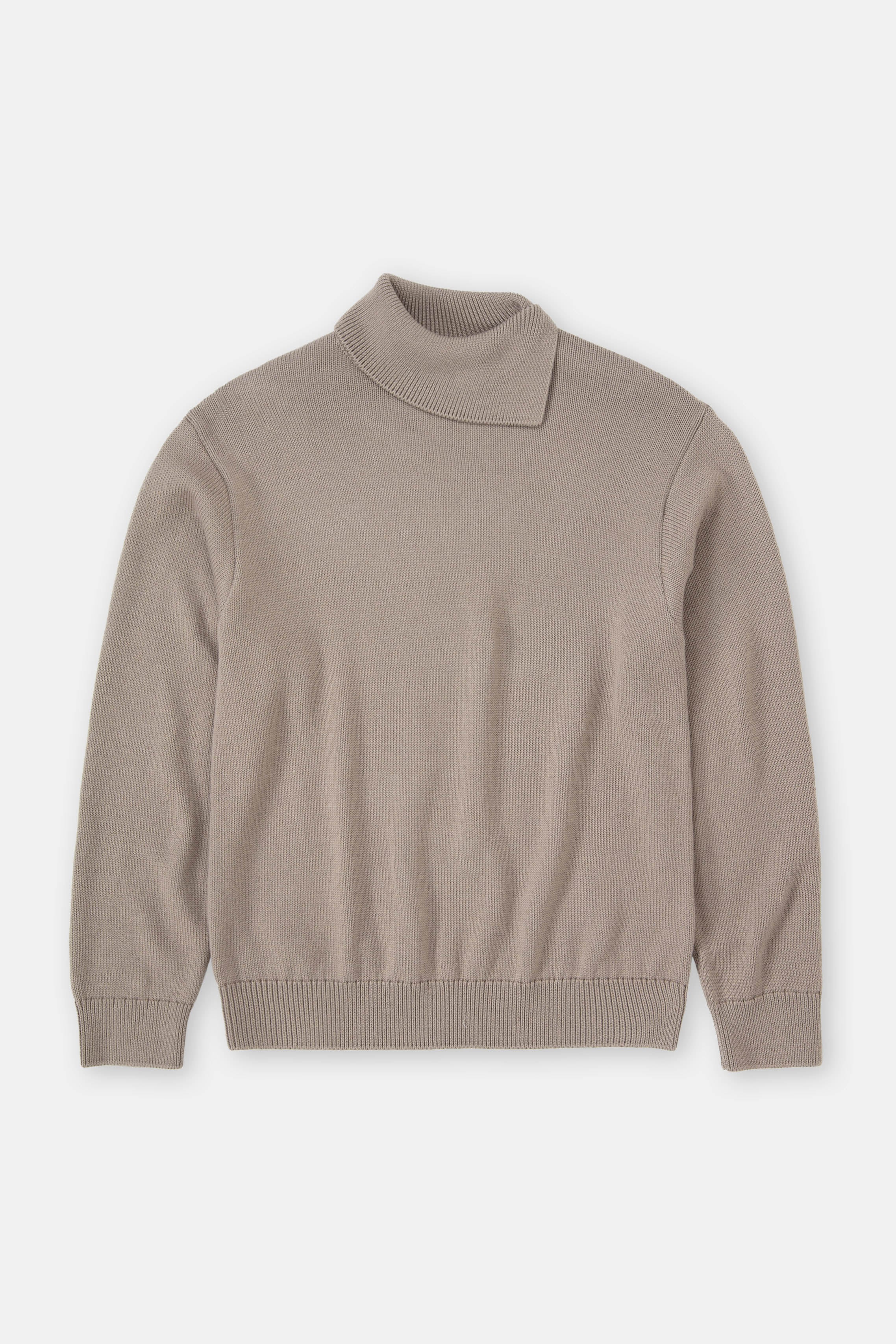 Scarf Collar Jumper - Natural Linen - Homme