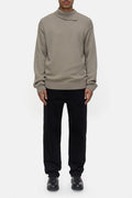 Scarf Collar Jumper - Natural Linen - Homme