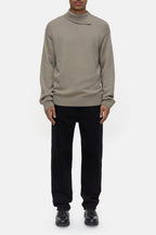 Scarf Collar Jumper - Natural Linen - Homme