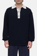 Knit Polo - Dark Night - Homme