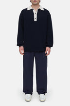 Knit Polo - Dark Night - Homme