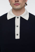 Knit Polo - Dark Night - Homme