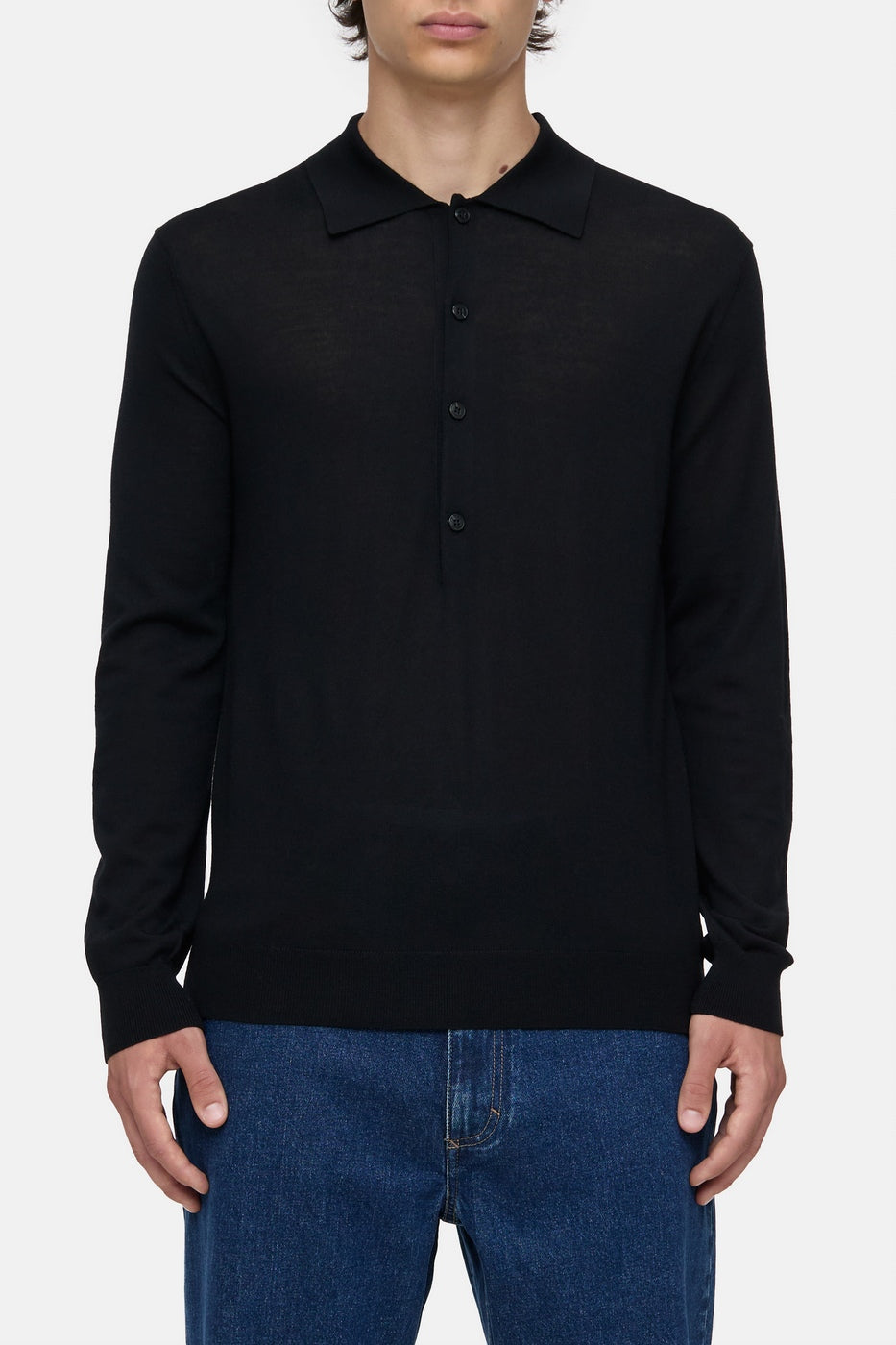 Polo Jumper - Black - Homme