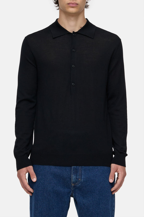Polo Jumper - Black - Homme