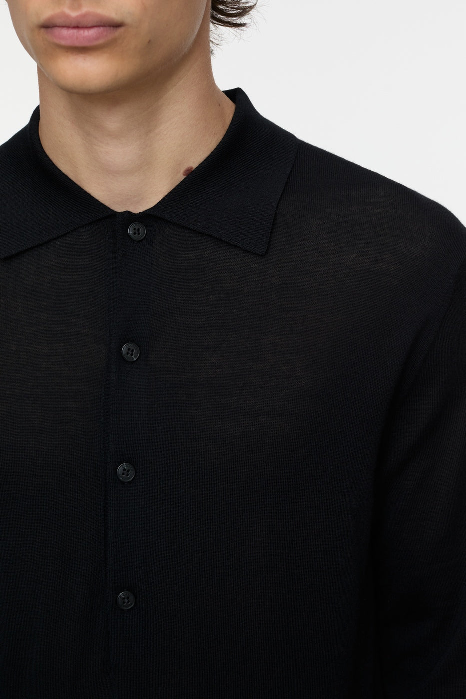 Polo Jumper - Black - Homme