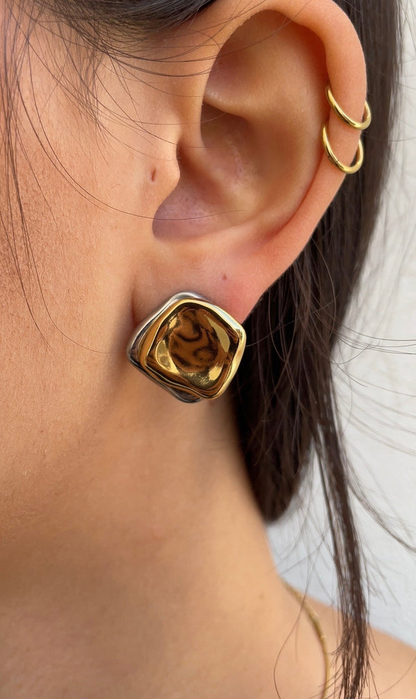Boucles D'Oreilles Double Squared