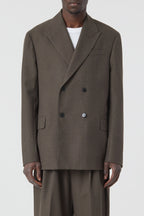 Double Breasted Blazer - Charcoal - Homme