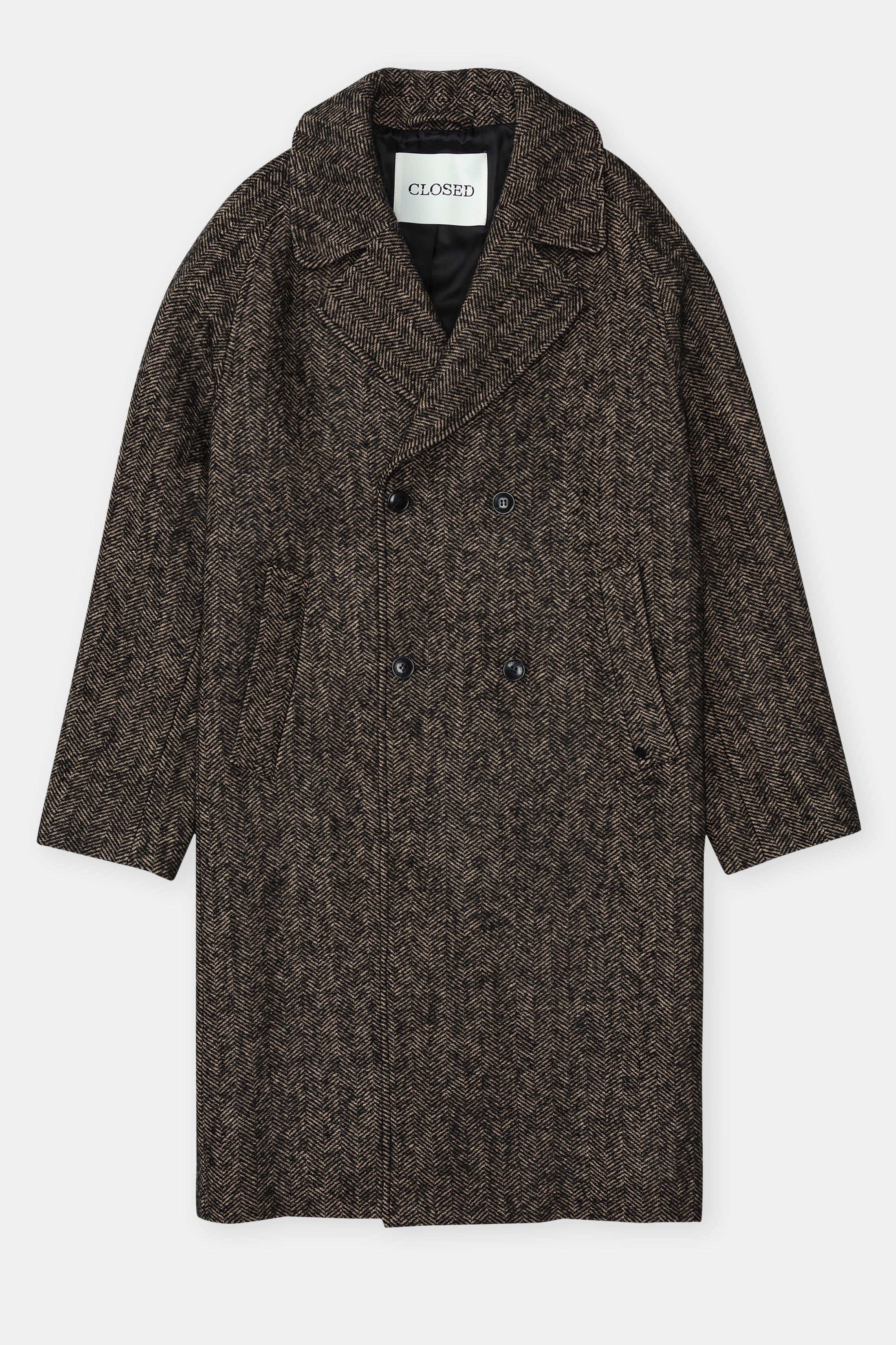 Manteau Croisé - Black - Homme