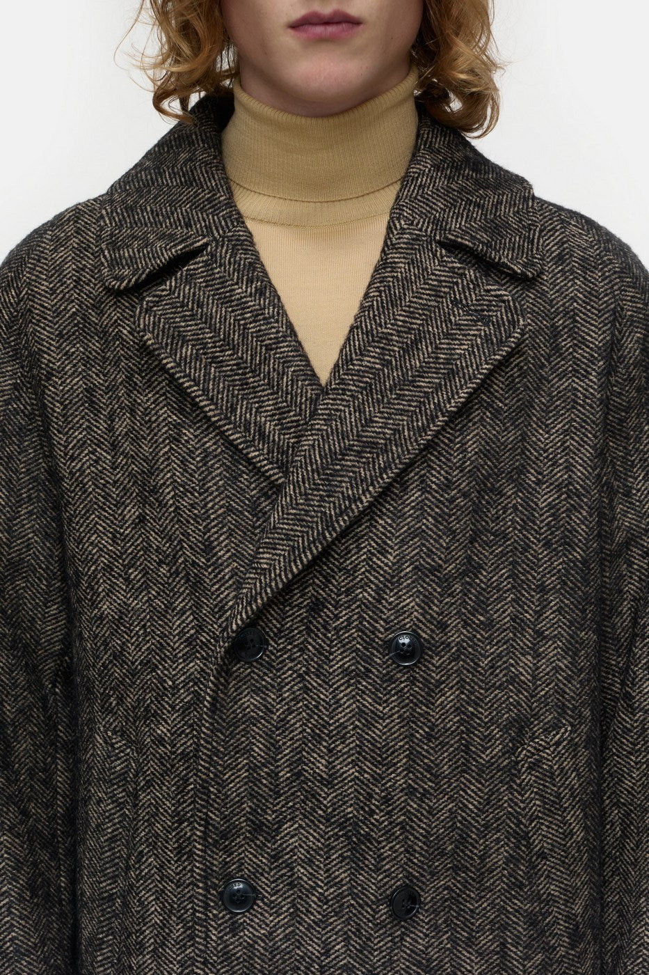 Manteau Croisé - Black - Homme