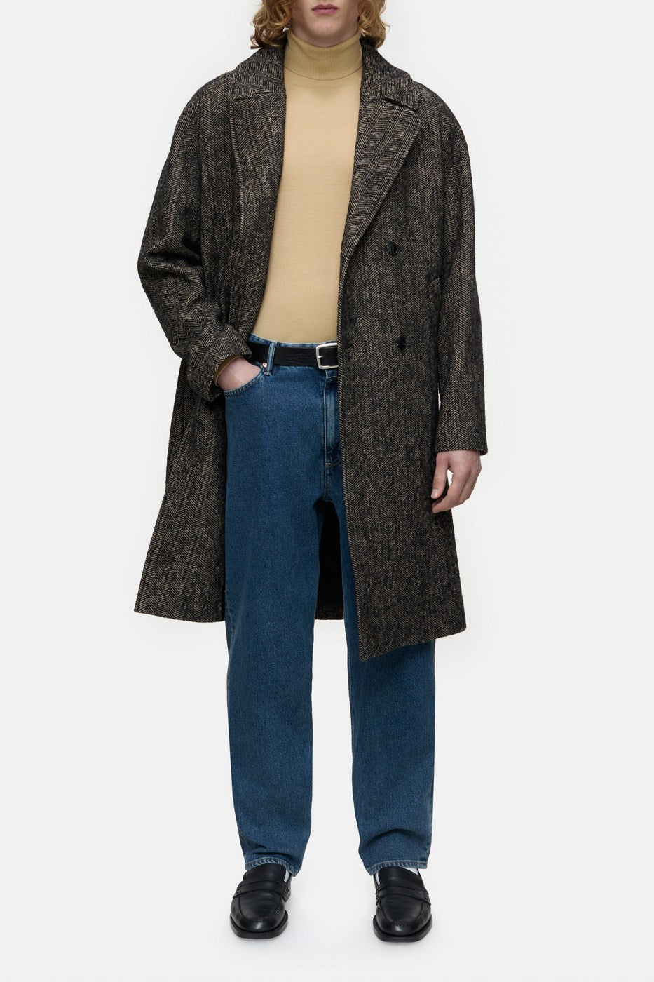 Manteau Croisé - Black - Homme