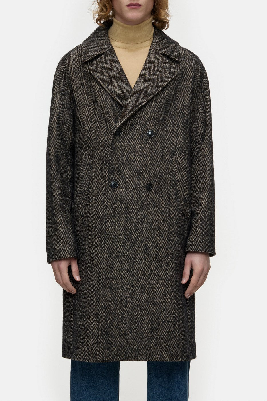 Manteau Croisé - Black - Homme