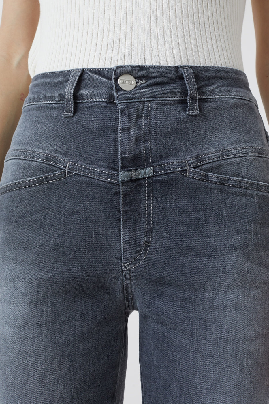 Jeans Pedal Pusher - Mid Grey - Femme