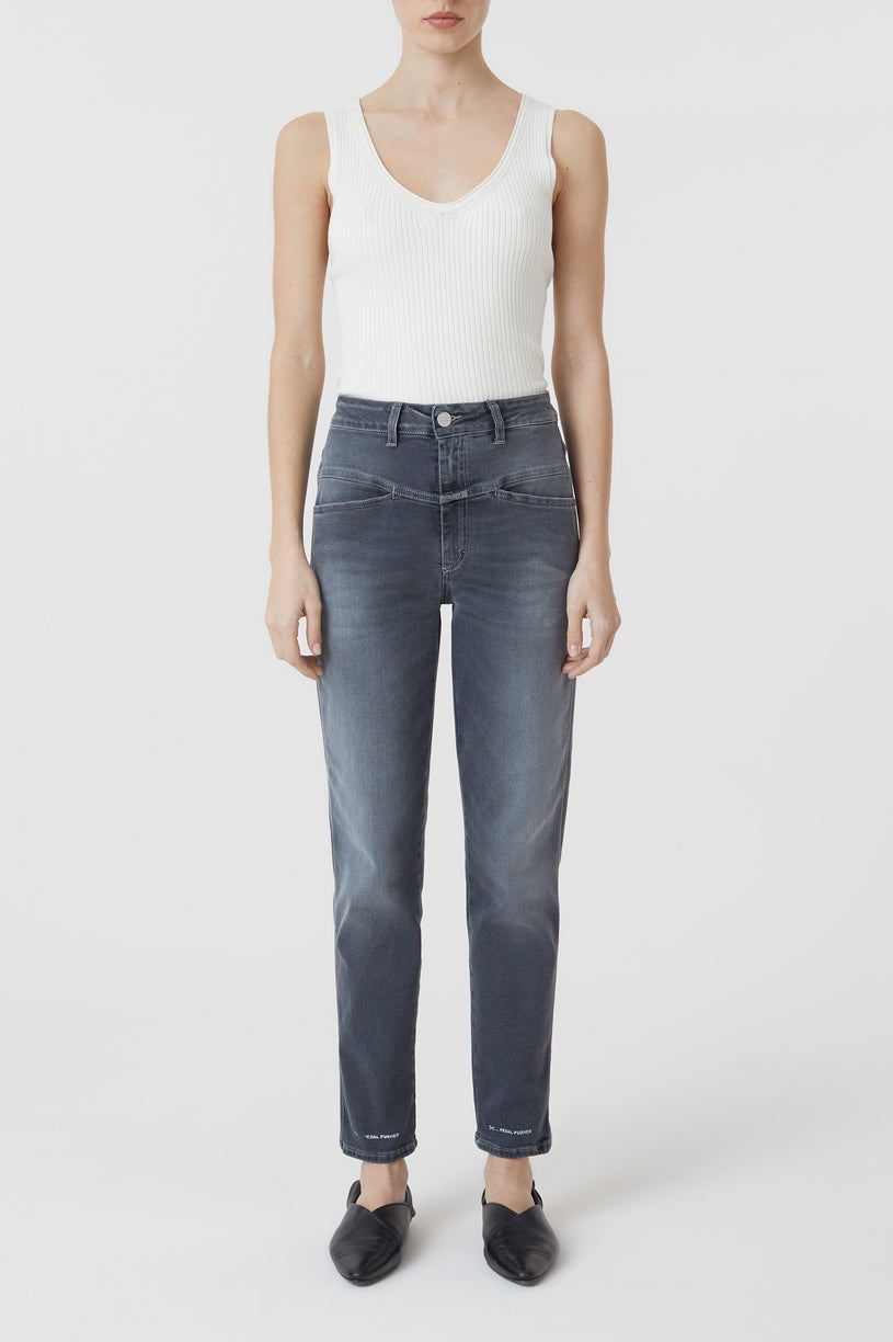 Jeans Pedal Pusher - Mid Grey - Femme