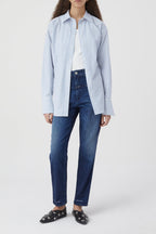 Jeans Pedal Pusher - Dark Blue - Femme
