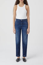 Jeans Pedal Pusher - Dark Blue - Femme