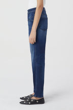 Jeans Pedal Pusher - Dark Blue - Femme