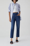 Jeans Pedal Pusher - Dark Blue - Femme