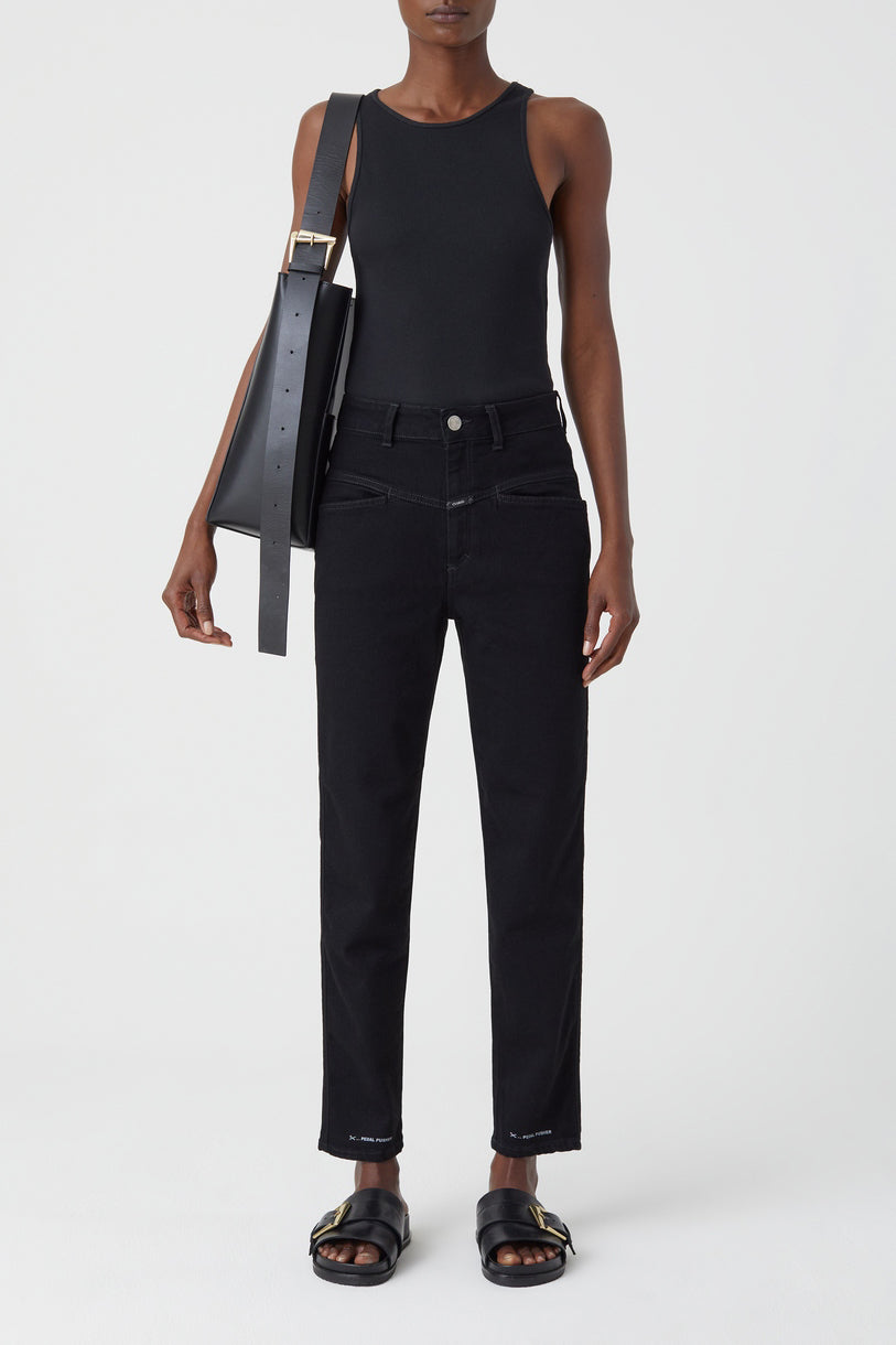 Jeans Pedal Pusher - Black - Femme