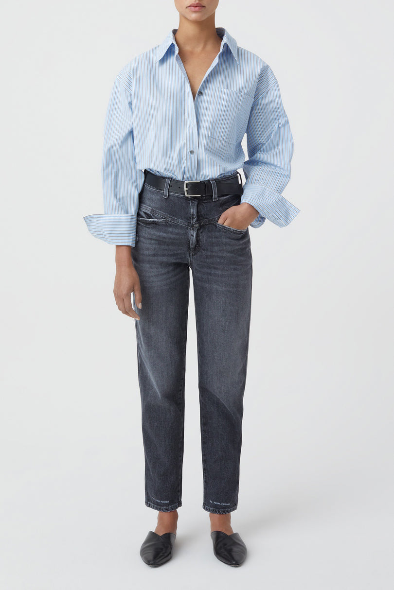 Jeans Pedal Pusher - Dark Grey - Femme