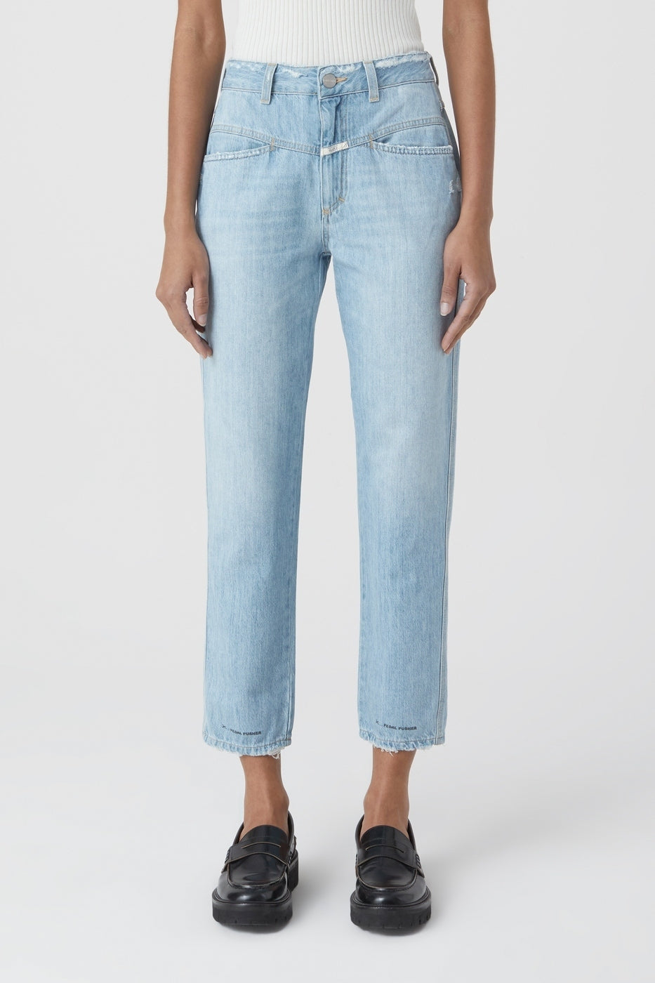 Jeans Pedal Pusher - Light Blue - Femme
