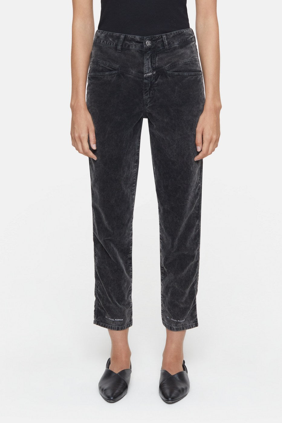 Pantalon Pedal Pusher - Washed Black - Femme