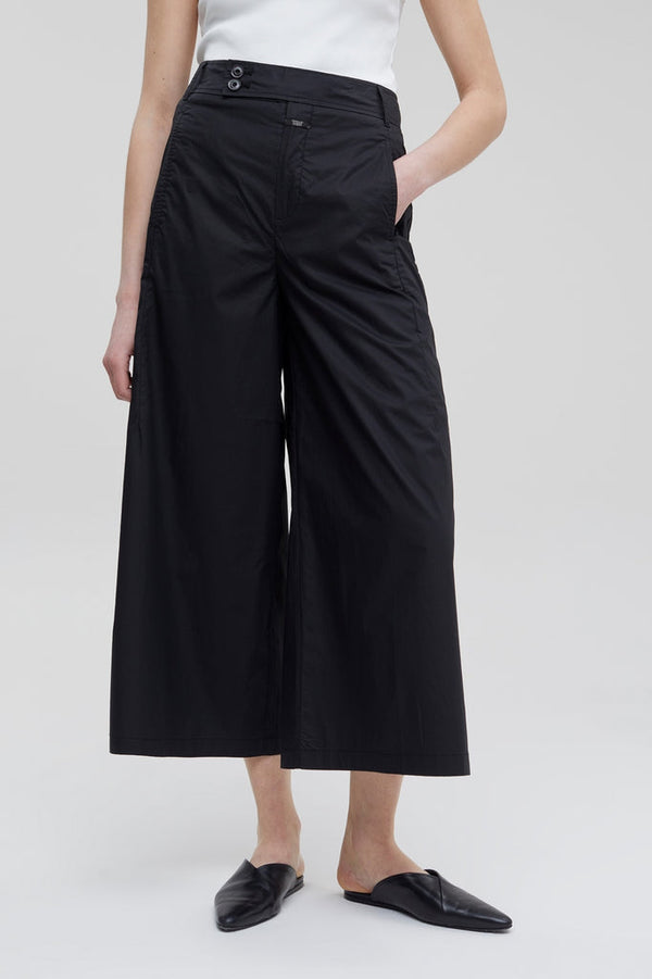 Closed - Pantalon Wide Legs En Coton Biologique - Noir - Femme