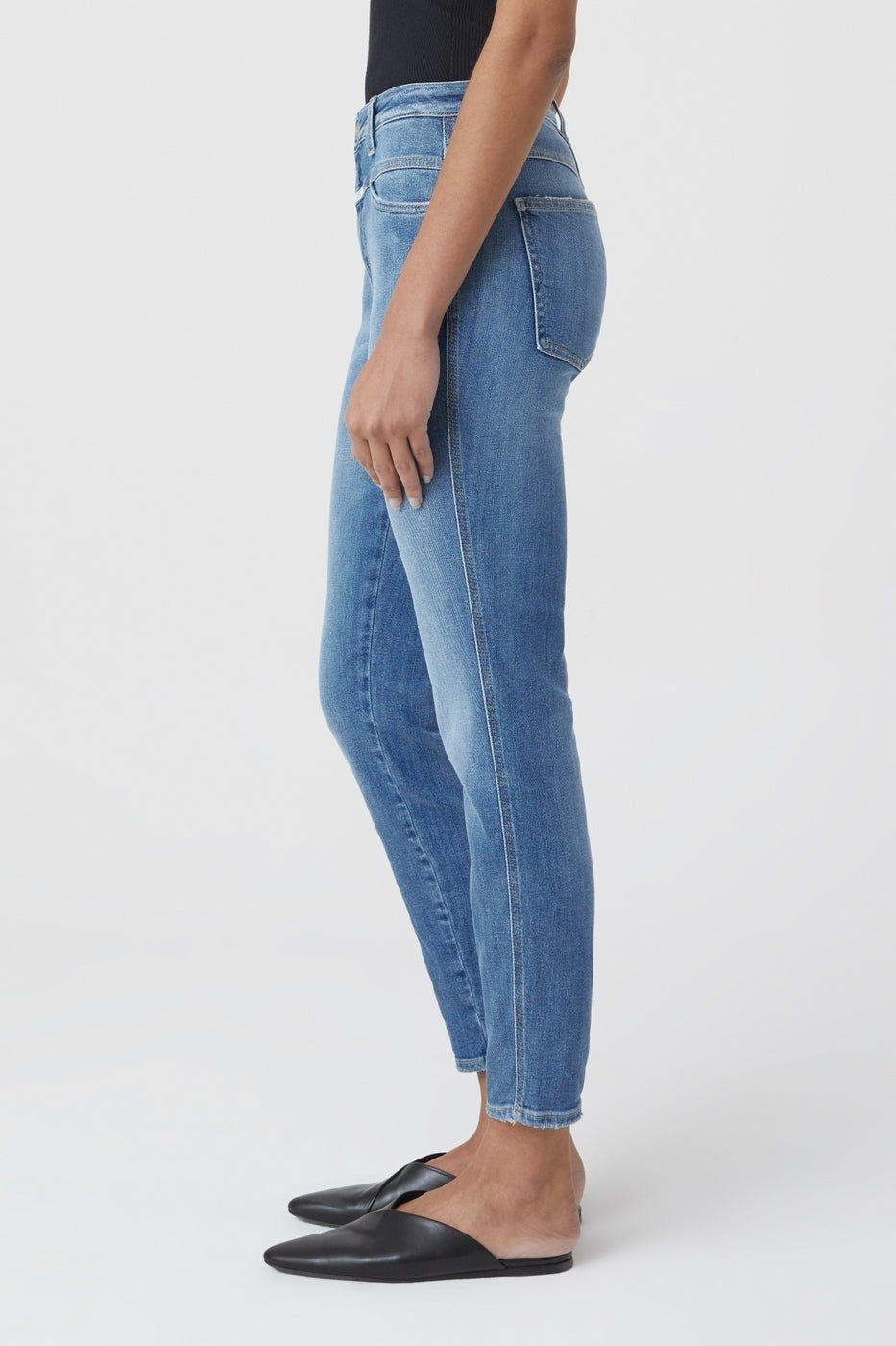 Jeans Skinny Pusher Long - Mid Blue - Femme