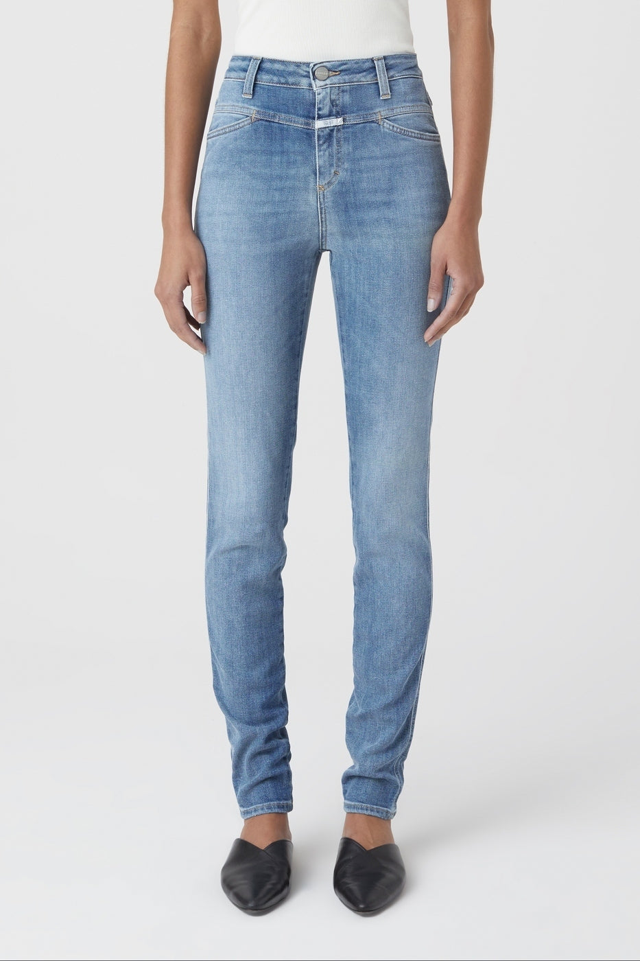 Jeans Skinny Pusher Long - Mid Blue - Femme